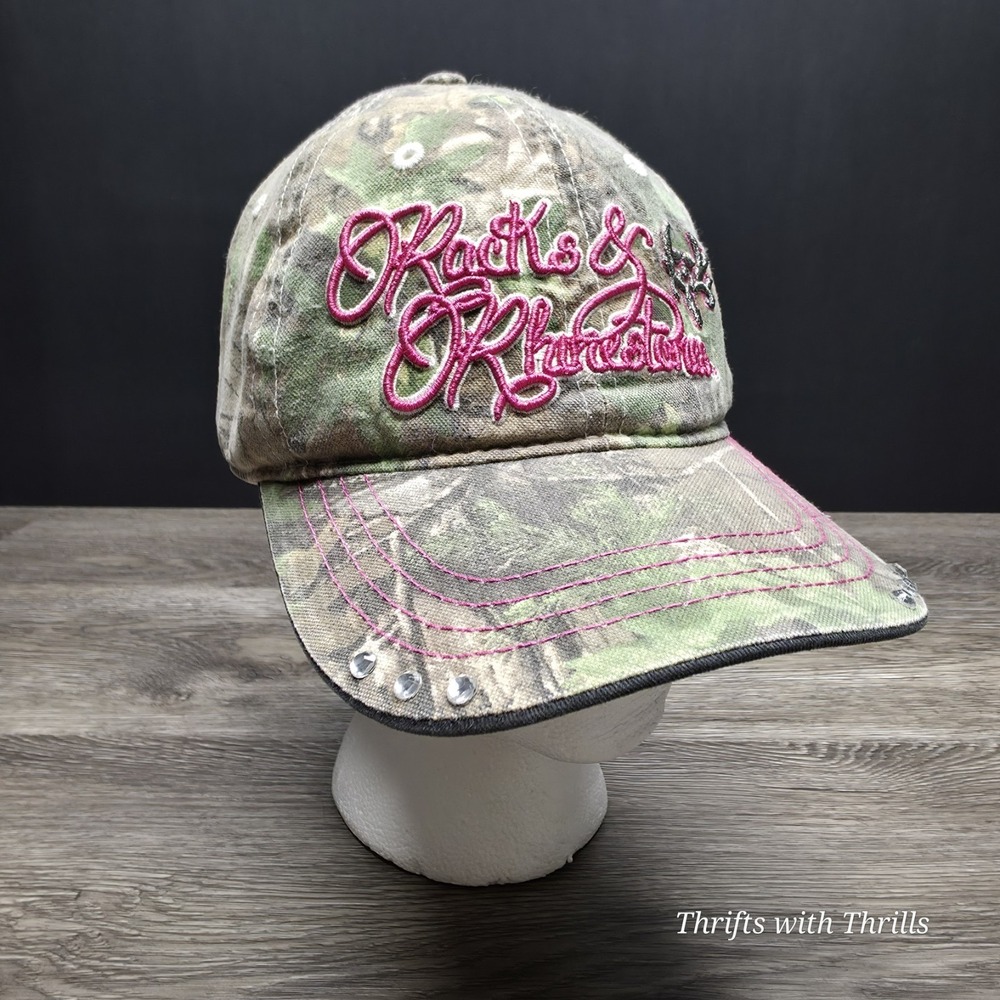 Women's Hat - Racks & Rhinestones Camo Hat - Paramount Outdoors‎